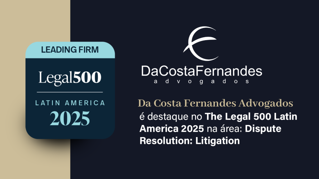 Da Costa Fernandes Advogados é reconhecido nos rankings da Análise Advocacia 2023/2024 e Análise Advocacia Regional 2024